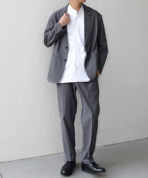 SHIPS any（シップス エニィ）の「SHIPS any:〈吸水速乾〉Rapidry ポケット テーラード ジャケット(セットアップ対応) 26SS◇（テーラードジャケット・メンズ・ブラック/グレー/ブラウン/ネイビー・SMALL/MEDIUM/LARGE）」の5枚目の写真