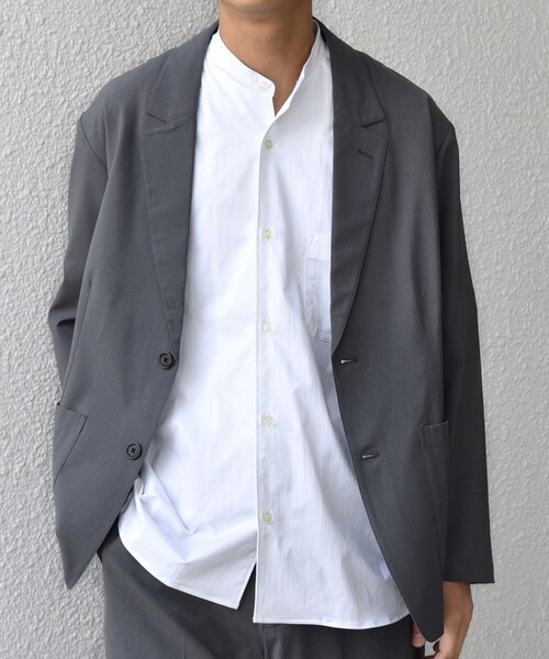 SHIPS any（シップス エニィ）の「SHIPS any:〈吸水速乾〉Rapidry ポケット テーラード ジャケット(セットアップ対応) 26SS◇（テーラードジャケット・メンズ・ブラック/グレー/ブラウン/ネイビー・SMALL/MEDIUM/LARGE）」の7枚目の写真