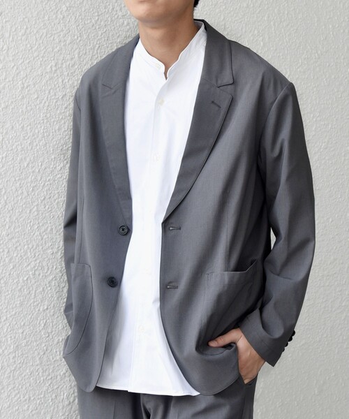 SHIPS any（シップス エニィ）の「SHIPS any:〈吸水速乾〉Rapidry ポケット テーラード ジャケット(セットアップ対応) 26SS◇（テーラードジャケット・メンズ・ブラック/グレー/ブラウン/ネイビー・SMALL/MEDIUM/LARGE）」の8枚目の写真