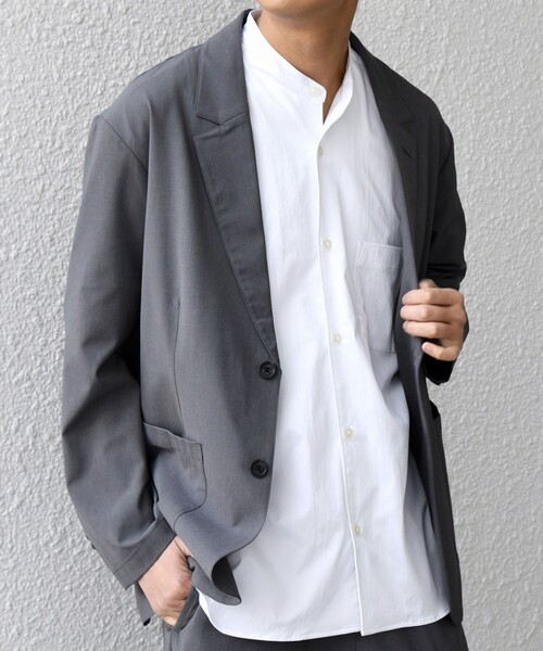 SHIPS any（シップス エニィ）の「SHIPS any:〈吸水速乾〉Rapidry ポケット テーラード ジャケット(セットアップ対応) 26SS◇（テーラードジャケット・メンズ・ブラック/グレー/ブラウン/ネイビー・SMALL/MEDIUM/LARGE）」の9枚目の写真