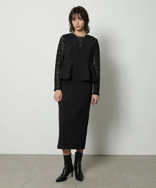 CADUNE(カデュネ)の「ペプラムジャンスカ(ワンピース・レディース・ブラック・38/36)」の8枚目の写真