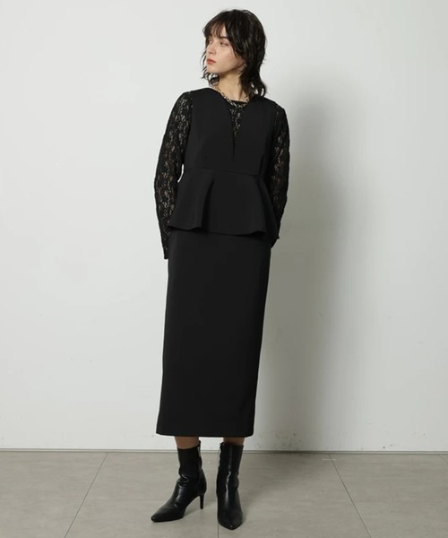 CADUNE(カデュネ)の「ペプラムジャンスカ(ワンピース・レディース・ブラック・38/36)」の5枚目の写真