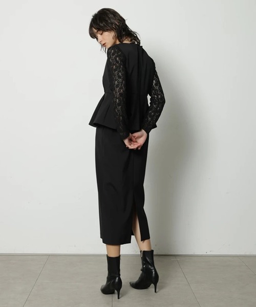 CADUNE(カデュネ)の「ペプラムジャンスカ(ワンピース・レディース・ブラック・38/36)」の6枚目の写真