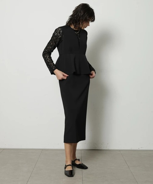 CADUNE(カデュネ)の「ペプラムジャンスカ(ワンピース・レディース・ブラック・38/36)」の9枚目の写真