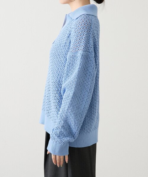 russet（ラシット）の「スキッパーニット（カーディガン/ボレロ・レディース・アイボリー/サックスブルー・FREE）」の13枚目の写真