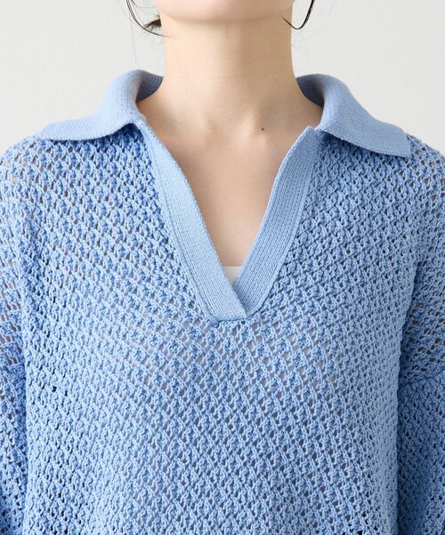 russet（ラシット）の「スキッパーニット（カーディガン/ボレロ・レディース・アイボリー/サックスブルー・FREE）」の15枚目の写真