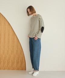 LA MARINE FRANCAISE（マリン フランセーズ）の「【MONT KEMMEL別注】エルボーパッチボーダープルオーバー（Tシャツ/カットソー）」