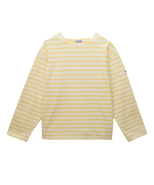 LA MARINE FRANCAISE(マリン フランセーズ)の「【MONT KEMMEL別注】エルボーパッチボーダープルオーバー(Tシャツ/カットソー・レディース・ネイビー系/ブラック系その他/ピンク系/イエロー系その他・FREE)」の4枚目の写真