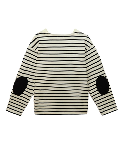 LA MARINE FRANCAISE（マリン フランセーズ）の「【MONT KEMMEL別注】エルボーパッチボーダープルオーバー（Tシャツ/カットソー・レディース・ネイビー系/ブラック系その他・FREE）」の8枚目の写真