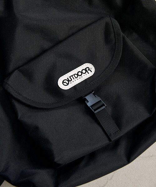 OUTDOOR PRODUCTS（アウトドアプロダクツ）の「OUTDOOR PRODUCTS/アウトドアプロダクツ フロントポケット ナップザック　限定展開（バックパック/リュック・レディース・その他9/ブラック・ONE SIZE）」の9枚目の写真