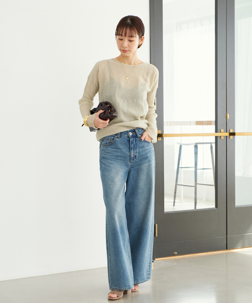 plage(プラージュ)の「《WEB限定追加》LES ATELIERS FRANCAIS DE CONFECTION 別注 T-ブラウス(シャツ/ブラウス・レディース・ホワイト/ナチュラル/ブラック・FREE)」の5枚目の写真