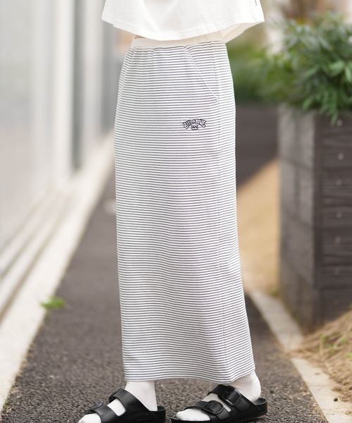 BILLABONG(ビラボン)の「BILLABONG/ビラボン レディース スカート STRIPED RIB LONG SKIRT BG013609(スカート・レディース・ホワイト/ブラック・L/M)」の2枚目の写真