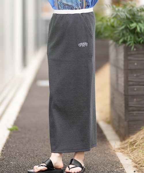 BILLABONG(ビラボン)の「BILLABONG/ビラボン レディース スカート STRIPED RIB LONG SKIRT BG013609(スカート・レディース・ホワイト/ブラック・L/M)」の1枚目の写真