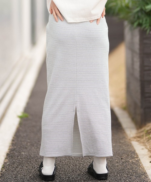 BILLABONG(ビラボン)の「BILLABONG/ビラボン レディース スカート STRIPED RIB LONG SKIRT BG013609(スカート・レディース・ホワイト/ブラック・L/M)」の8枚目の写真