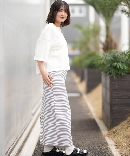 BILLABONG(ビラボン)の「BILLABONG/ビラボン レディース スカート STRIPED RIB LONG SKIRT BG013609(スカート・レディース・ホワイト/ブラック・L/M)」の11枚目の写真