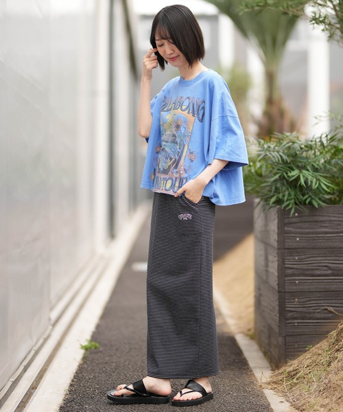 BILLABONG(ビラボン)の「BILLABONG/ビラボン レディース スカート STRIPED RIB LONG SKIRT BG013609(スカート・レディース・ホワイト/ブラック・L/M)」の6枚目の写真