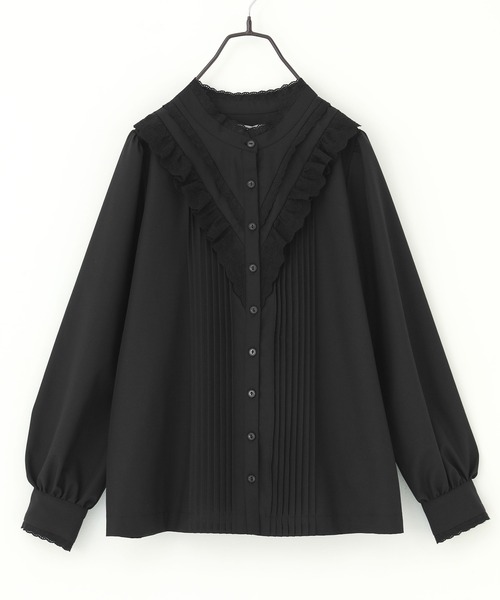 somari imagination（ソマリ イマジネーション）の「コットンレースピンタックブラウス（シャツ/ブラウス・レディース・ブラック/オフホワイト・1/2）」の17枚目の写真