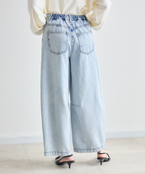 Paradise Picnic（パラダイスピクニック）の「CYAN タックケミカルワイドパンツ（デニムパンツ・レディース・その他1/ブルー/ブラック・MEDIUM/SMALL）」の12枚目の写真