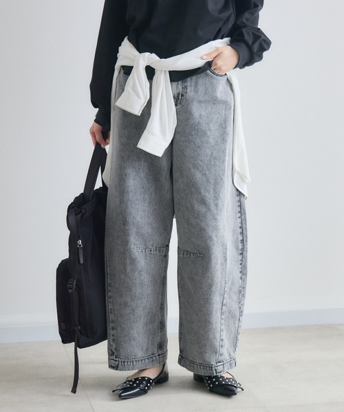 Paradise Picnic（パラダイスピクニック）の「CYAN タックケミカルワイドパンツ（デニムパンツ・レディース・その他1/ブルー/ブラック・MEDIUM/SMALL）」の22枚目の写真