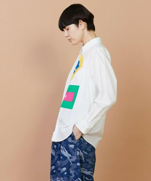 FRAPBOIS(フラボア)の「フラッグシャツ(シャツ/ブラウス・レディース・ホワイト/ブラック・1/2)」の3枚目の写真