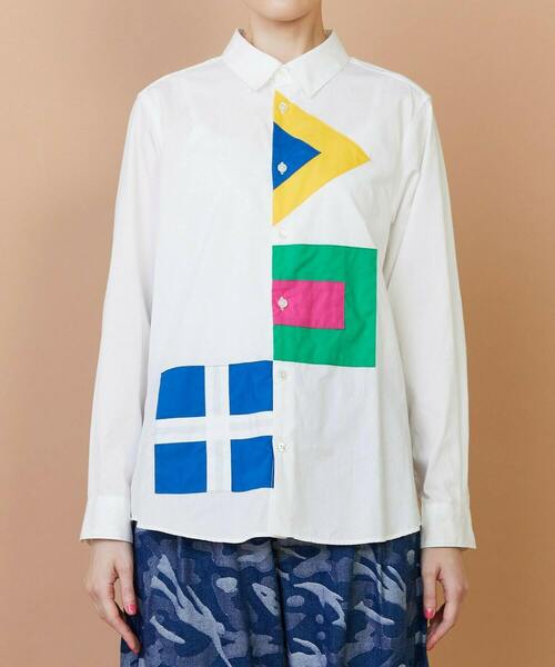 FRAPBOIS(フラボア)の「フラッグシャツ(シャツ/ブラウス・レディース・ホワイト/ブラック・1/2)」の7枚目の写真