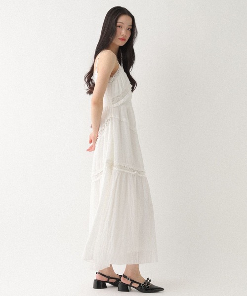 Heather(ヘザー)の「バイアスフリルレースキャミワンピース 659583(ワンピース・レディース・オフホワイト/ホワイト系その他/ブラック・FREE)」の17枚目の写真