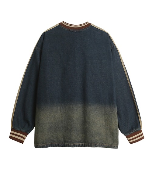 mushwear(マッシュウェア)の「カレッジロゴヴィンテージトップス(Tシャツ/カットソー・メンズ・ブルー・MEDIUM/X-LARGE/LARGE)」の5枚目の写真
