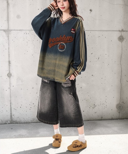 mushwear(マッシュウェア)の「カレッジロゴヴィンテージトップス(Tシャツ/カットソー・メンズ・ブルー・MEDIUM/X-LARGE/LARGE)」の10枚目の写真