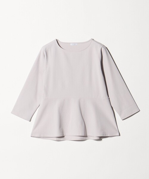 A DAY IN THE LIFE UNITED ARROWS(アデイインザライフユナイテッドアローズ)の「ポンチ ペプラムプルオーバー 7分袖 <A DAY IN THE LIFE>(Tシャツ/カットソー・レディース・オフホワイト/ダークグレー/ライトグレー・FREE)」の2枚目の写真