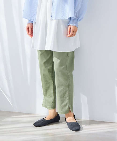 studio CLIP（スタディオクリップ）の「サブリナパンツ[プラスサイズあり]（その他パンツ・レディース・ネイビー/アイボリー/カーキ/ライトブルー/ライトグレー・LARGE/MEDIUM/SMALL/XXX-LARGE/X-LARGE/XX-LARGE）」の4枚目の写真