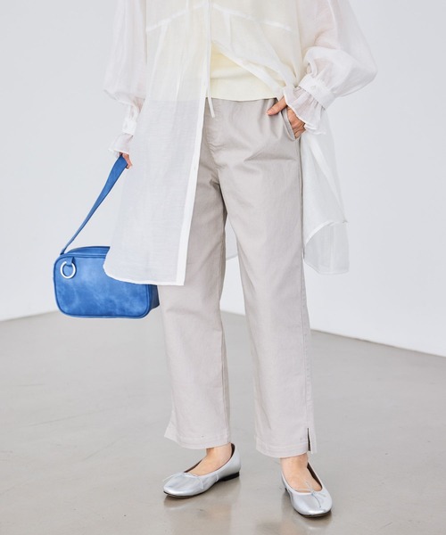 studio CLIP（スタディオクリップ）の「サブリナパンツ[プラスサイズあり]（その他パンツ・レディース・ネイビー/アイボリー/カーキ/ライトブルー/ライトグレー・LARGE/MEDIUM/SMALL/XXX-LARGE/X-LARGE/XX-LARGE）」の2枚目の写真