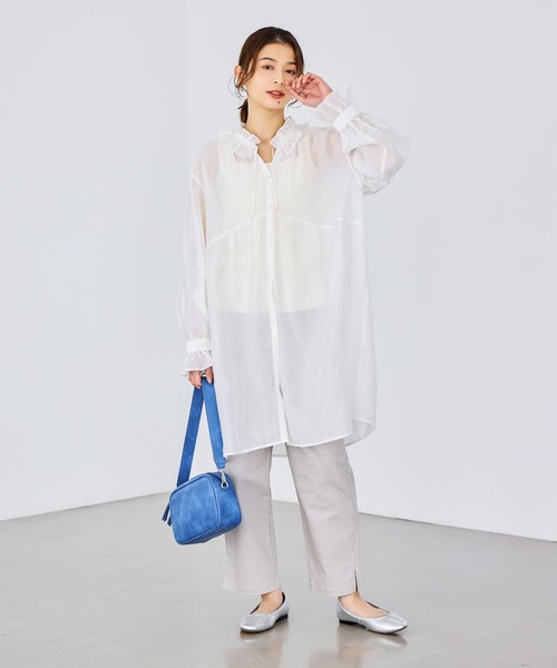 studio CLIP（スタディオクリップ）の「サブリナパンツ[プラスサイズあり]（その他パンツ・レディース・ネイビー/アイボリー/カーキ/ライトブルー/ライトグレー・LARGE/MEDIUM/SMALL/XXX-LARGE/X-LARGE/XX-LARGE）」の8枚目の写真