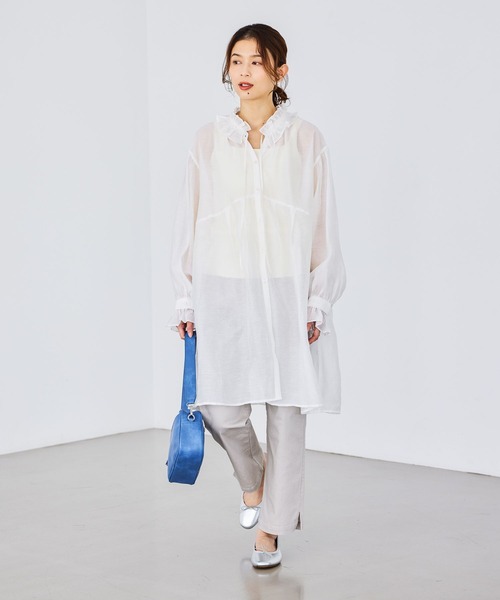 studio CLIP（スタディオクリップ）の「サブリナパンツ[プラスサイズあり]（その他パンツ・レディース・ネイビー/アイボリー/カーキ/ライトブルー/ライトグレー・LARGE/MEDIUM/SMALL/XXX-LARGE/X-LARGE/XX-LARGE）」の10枚目の写真