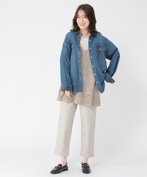 studio CLIP（スタディオクリップ）の「サブリナパンツ[プラスサイズあり]（その他パンツ・レディース・ネイビー/アイボリー/カーキ/ライトブルー/ライトグレー・LARGE/MEDIUM/SMALL/XXX-LARGE/X-LARGE/XX-LARGE）」の13枚目の写真