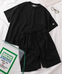 make a ray!（メイク ア レイ！）の「【71】【DISCUS/ディスカス】ワッフル クールマックス ルームウェア/ワンポイント刺繍/Tシャツ＆ショートパンツ/セットアップ/2点セット/吸水速乾（ルームウェア/パジャマ）」