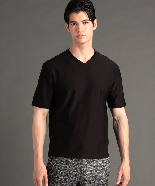 MONSIEUR NICOLE(ムッシュニコル)の「【ex/tra】クールタッチセンセーション VネックTシャツ(Tシャツ/カットソー・メンズ・ブラック/ホワイト・M/L/XL)」の10枚目の写真