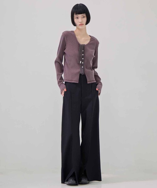 kotohayokozawa（コトハヨコザワ）の「【kotohayokozawa/コトハヨコザワ】CLICK DOT CARDIGAN/クリックドットカーディガン（カーディガン/ボレロ・レディース・ブラウン/カーキ/グレー・FREE）」の8枚目の写真