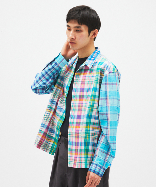 niche.（ニッチ）の「Niche. / ニッチ 別注 マドラスチェック オープンカラー シャツ（シャツ/ブラウス・メンズ・レッド/ネイビー/ブルー・LARGE/MEDIUM）」の12枚目の写真