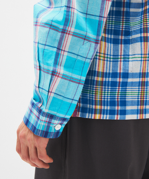 niche.（ニッチ）の「Niche. / ニッチ 別注 マドラスチェック オープンカラー シャツ（シャツ/ブラウス・メンズ・レッド/ネイビー/ブルー・LARGE/MEDIUM）」の15枚目の写真