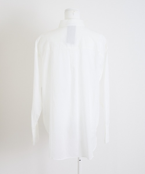 THE FLATS(ザフラッツ)の「ST: THE FLATS OVER SIZE POCKET SHIRT ザ フラッツ シアーオーバーサイズ ポケットシャツ(シャツ/ブラウス・レディース・ブラック/ブラウン/オフホワイト・FREE)」の4枚目の写真