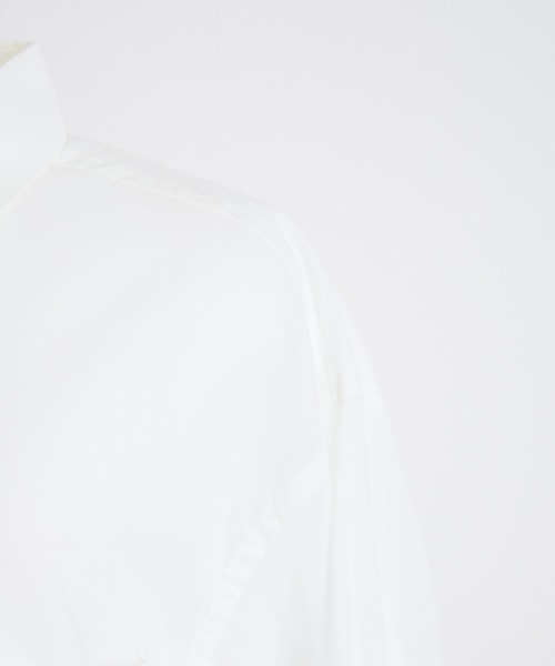 THE FLATS(ザフラッツ)の「ST: THE FLATS OVER SIZE POCKET SHIRT ザ フラッツ シアーオーバーサイズ ポケットシャツ(シャツ/ブラウス・レディース・ブラック/ブラウン/オフホワイト・FREE)」の8枚目の写真