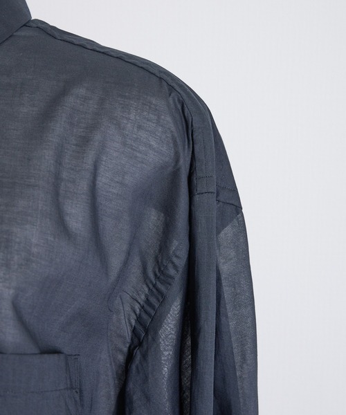 THE FLATS(ザフラッツ)の「ST: THE FLATS OVER SIZE POCKET SHIRT ザ フラッツ シアーオーバーサイズ ポケットシャツ(シャツ/ブラウス・レディース・ブラック/ブラウン/オフホワイト・FREE)」の15枚目の写真