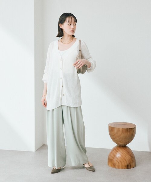 RIVE DROITE（リヴドロワ）の「【前後2WAY仕様】リネンブレンド2WAYカーデ（カーディガン/ボレロ・レディース・オフホワイト/モカ/グレー・FREE）」の13枚目の写真