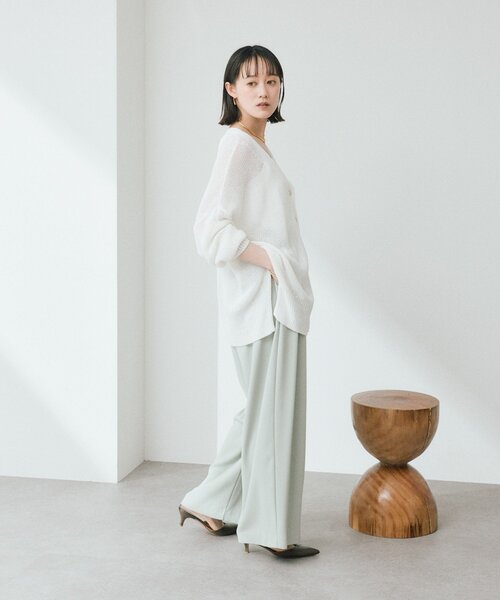 RIVE DROITE（リヴドロワ）の「【前後2WAY仕様】リネンブレンド2WAYカーデ（カーディガン/ボレロ・レディース・オフホワイト/モカ/グレー・FREE）」の14枚目の写真