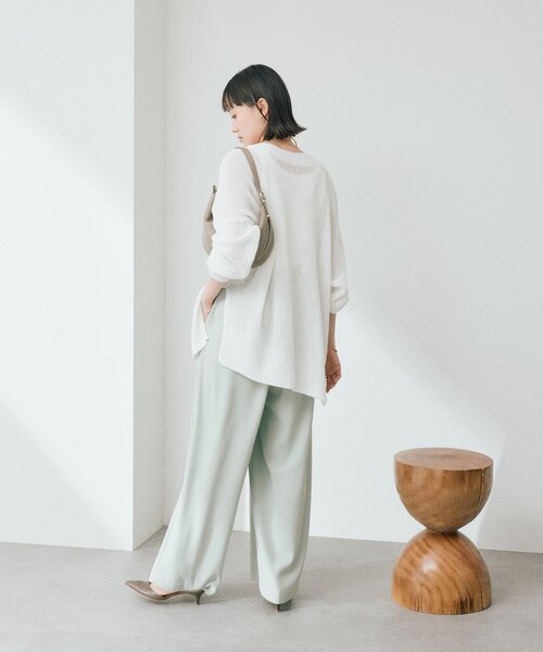 RIVE DROITE（リヴドロワ）の「【前後2WAY仕様】リネンブレンド2WAYカーデ（カーディガン/ボレロ・レディース・オフホワイト/モカ/グレー・FREE）」の15枚目の写真