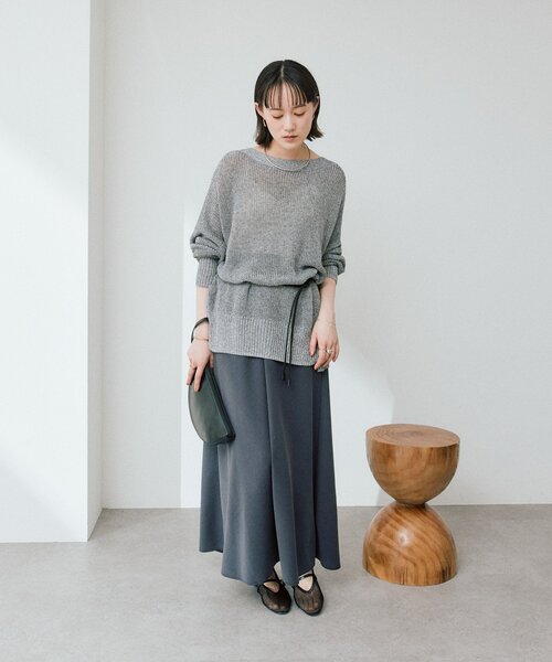 RIVE DROITE（リヴドロワ）の「【前後2WAY仕様】リネンブレンド2WAYカーデ（カーディガン/ボレロ・レディース・オフホワイト/モカ/グレー・FREE）」の18枚目の写真