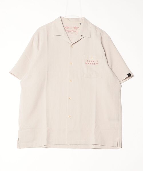 トラヴィスマシュー TravisMathew 半袖バックプリントオープンシャツ