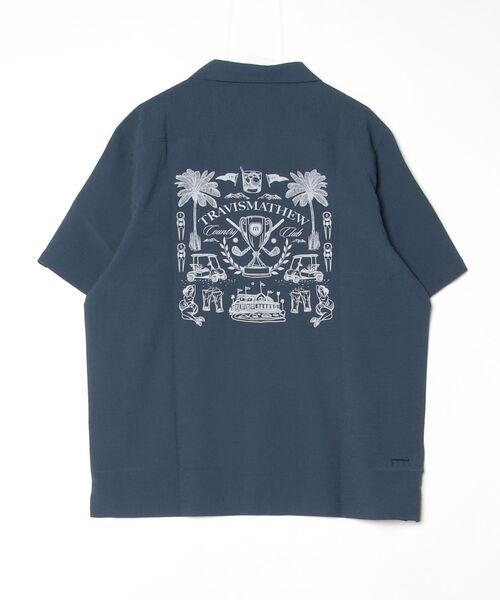 トラヴィスマシュー TravisMathew 半袖バックプリントオープンシャツ