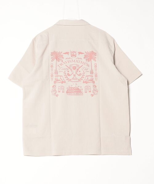 トラヴィスマシュー TravisMathew 半袖バックプリントオープンシャツ