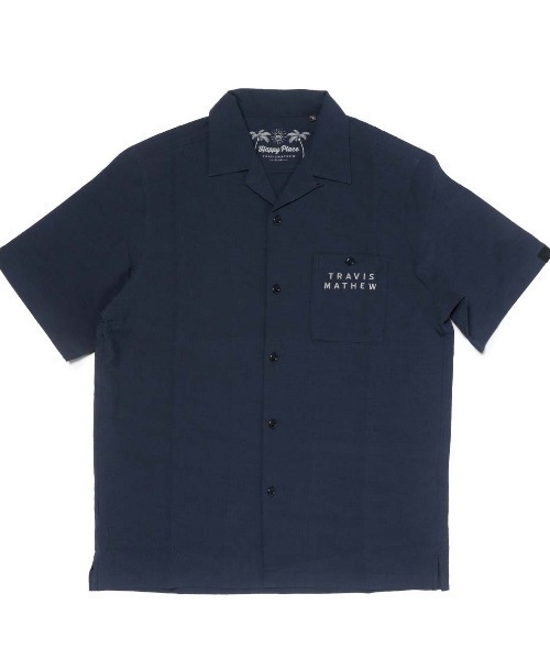 トラヴィスマシュー TravisMathew 半袖バックプリントオープンシャツ
